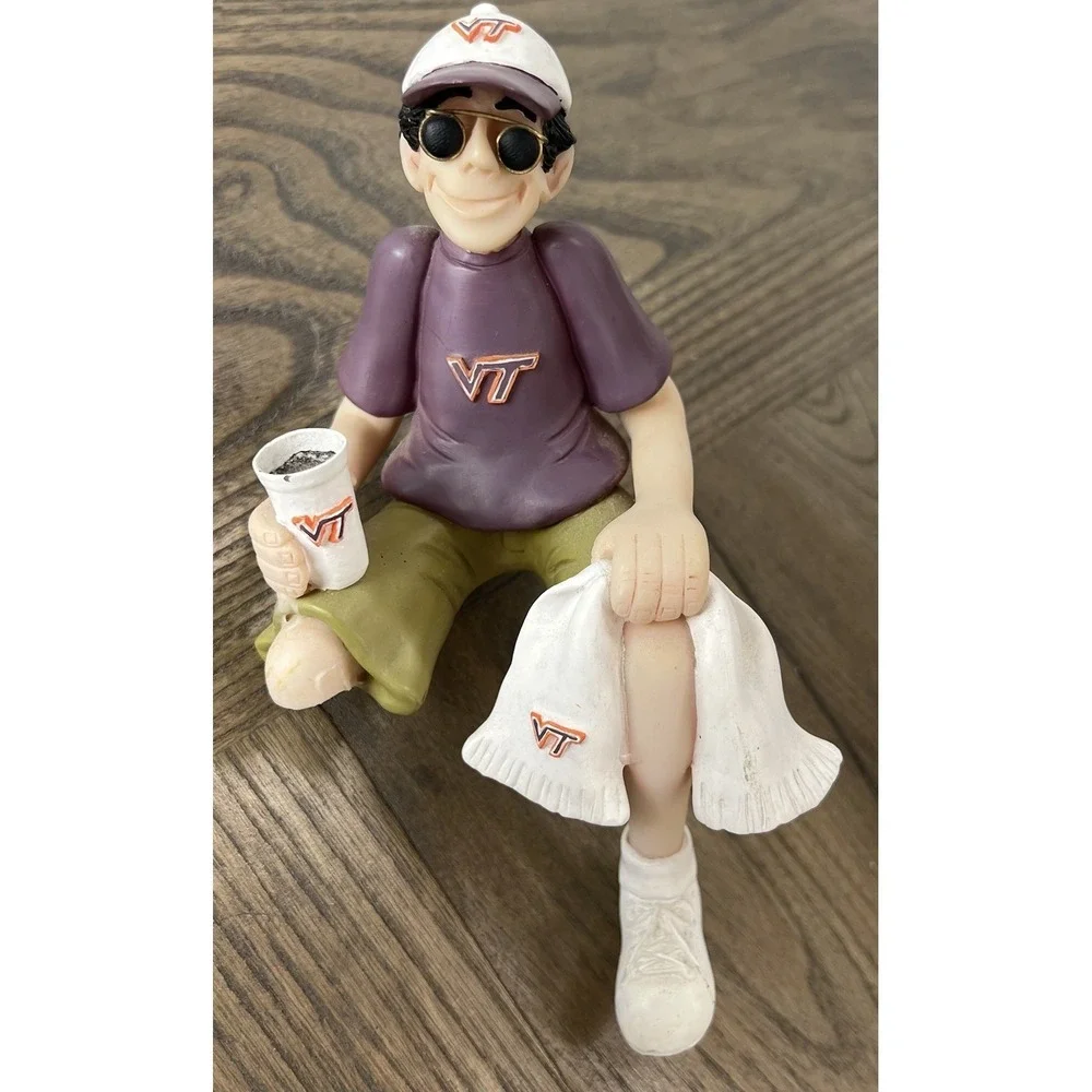 D Manning FAMILY OF FRIENDS Shelf Sitter Virginia Tech Hokies Vntg Shelf Sitter
